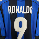 Shop 1999/00 INTER MILAN RONALDO #9 HOME SHIRT (XL) NIKE, classic football shirts, vintage football shirts & retro soccer jerseys at Cult Kits