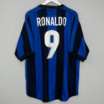 Shop 1999/00 INTER MILAN RONALDO #9 HOME SHIRT (XL) NIKE, classic football shirts, vintage football shirts & retro soccer jerseys at Cult Kits