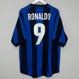 Shop 1999/00 INTER MILAN RONALDO #9 HOME SHIRT (XL) NIKE, classic football shirts, vintage football shirts & retro soccer jerseys at Cult Kits