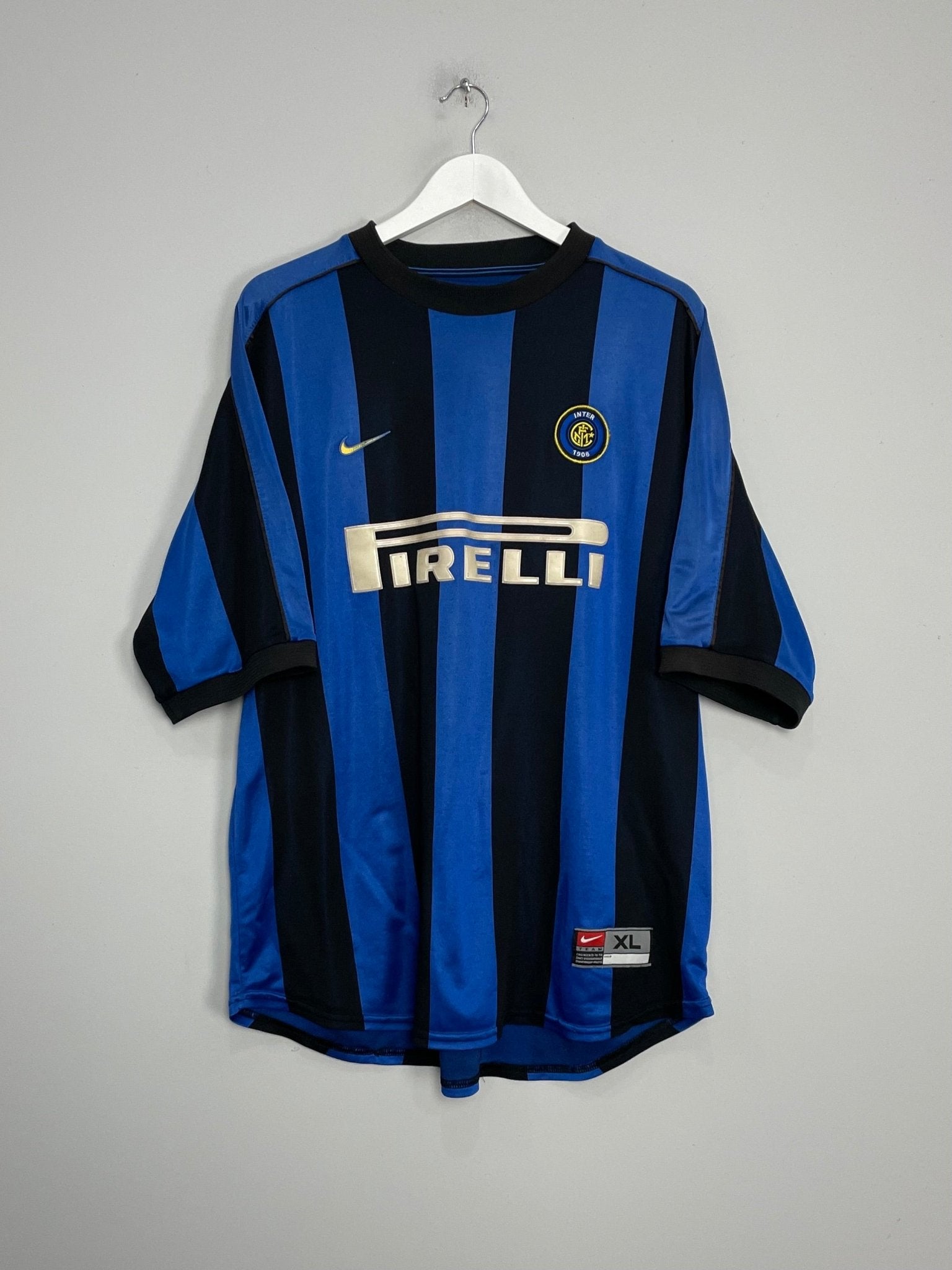 Shop 1999/00 INTER MILAN RONALDO #9 HOME SHIRT (XL) NIKE, classic football shirts, vintage football shirts & retro soccer jerseys at Cult Kits
