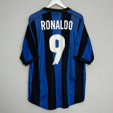 Shop 1999/00 INTER MILAN RONALDO #9 HOME SHIRT (XL) NIKE, classic football shirts, vintage football shirts & retro soccer jerseys at Cult Kits