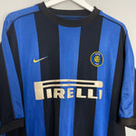 Shop 1999/00 INTER MILAN RONALDO #9 HOME SHIRT (XL) NIKE, classic football shirts, vintage football shirts & retro soccer jerseys at Cult Kits