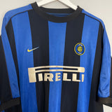 Shop 1999/00 INTER MILAN RONALDO #9 HOME SHIRT (XL) NIKE, classic football shirts, vintage football shirts & retro soccer jerseys at Cult Kits