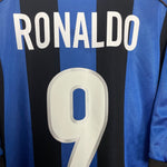 Shop 1999/00 INTER MILAN RONALDO #9 HOME SHIRT (XL) NIKE, classic football shirts, vintage football shirts & retro soccer jerseys at Cult Kits