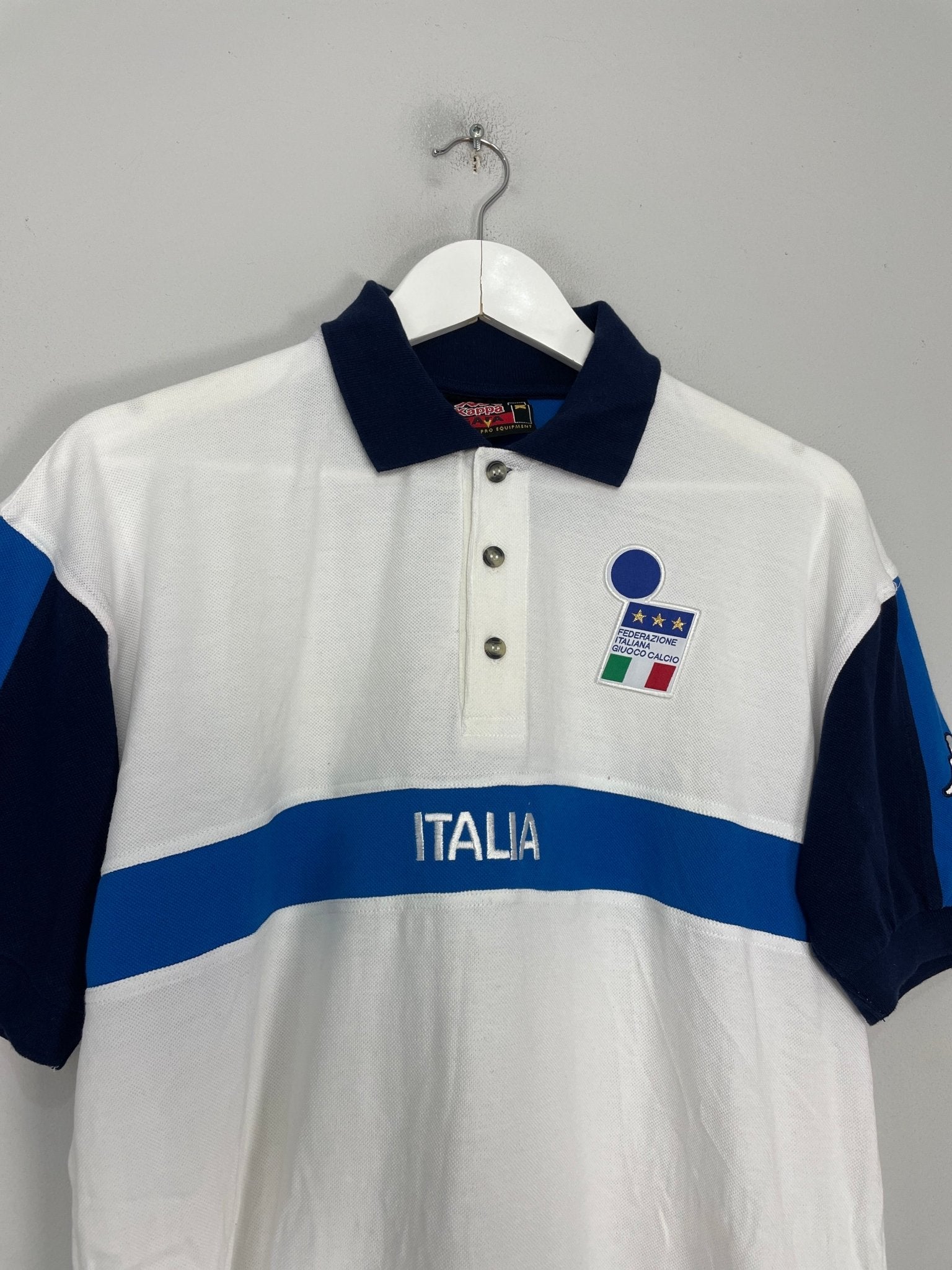 Shop 1999/00 ITALY POLO SHIRT (XL) KAPPA, classic football shirts, vintage football shirts & retro soccer jerseys at Cult Kits