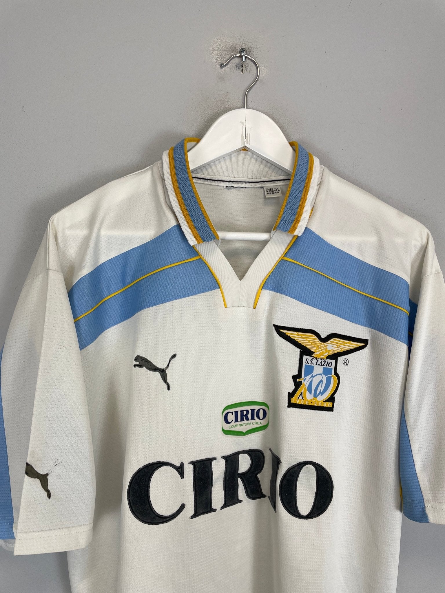Shop 1999/00 LAZIO CENTENARY AWAY SHIRT (XL) PUMA, classic football shirts, vintage football shirts & retro soccer jerseys at Cult Kits