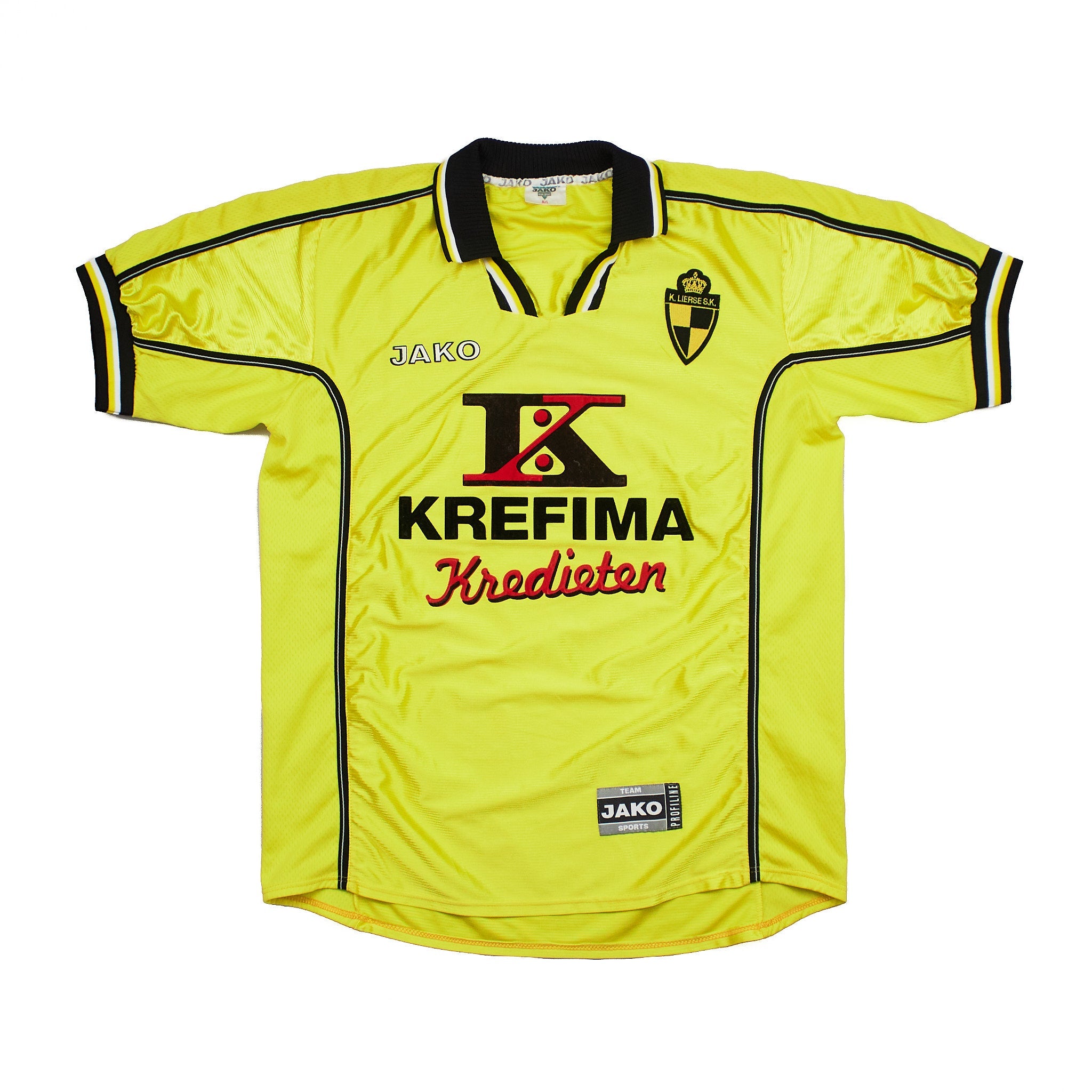 Buy 1999/00 Lierse SK Home Shirt (L) Jako ~ Free worldwide shipping ~ Authentic Vintage Football Shirts from Cult Kits
