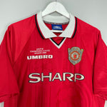 Shop 1999/00 MANCHESTER UNITED *CHAMPIONS LEAGUE WINNERS* HOME SHIRT (XL) UMBRO, classic football shirts, vintage football shirts & retro soccer jerseys at Cult Kits