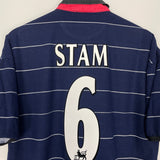 Shop 1999/00 MANCHESTER UNITED STAM #6 AWAY SHIRT (L) UMBRO, classic football shirts, vintage football shirts & retro soccer jerseys at Cult Kits