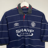 Shop 1999/00 MANCHESTER UNITED STAM #6 AWAY SHIRT (L) UMBRO, classic football shirts, vintage football shirts & retro soccer jerseys at Cult Kits