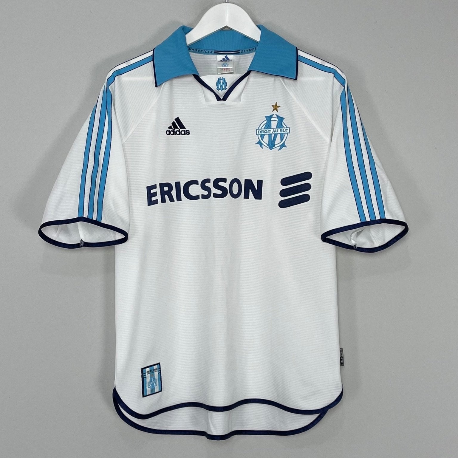 Shop 1999/00 MARSEILLE HOME SHIRT (M) ADIDAS, classic football shirts, vintage football shirts & retro soccer jerseys at Cult Kits