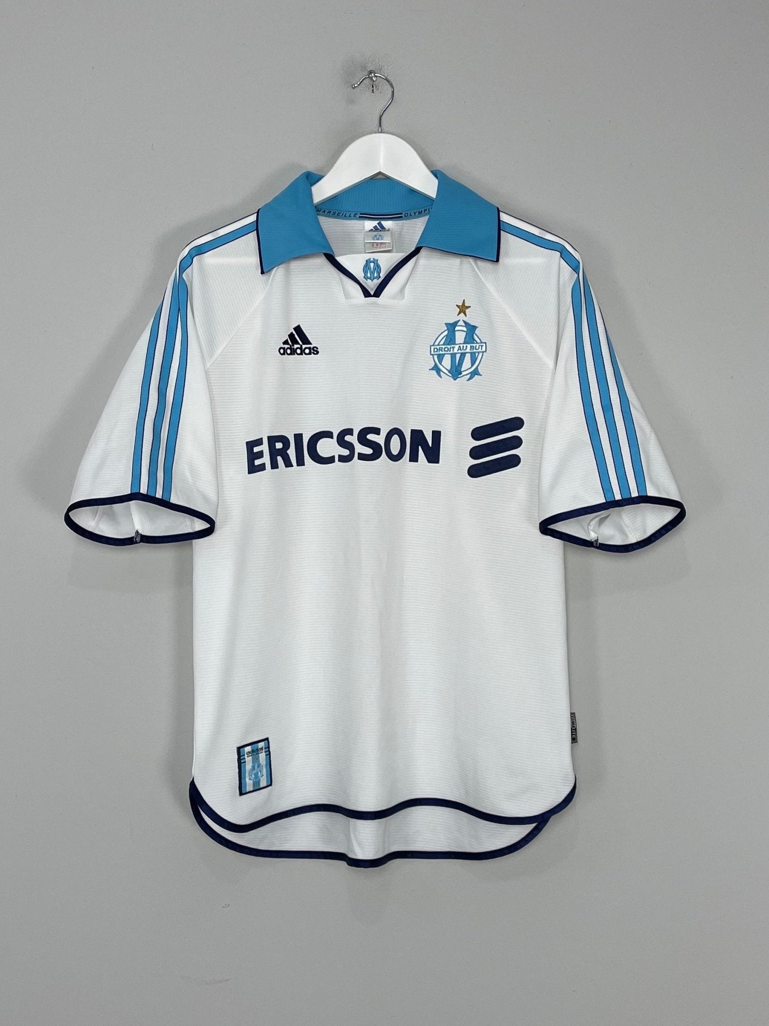 Shop 1999/00 MARSEILLE HOME SHIRT (M) ADIDAS, classic football shirts, vintage football shirts & retro soccer jerseys at Cult Kits