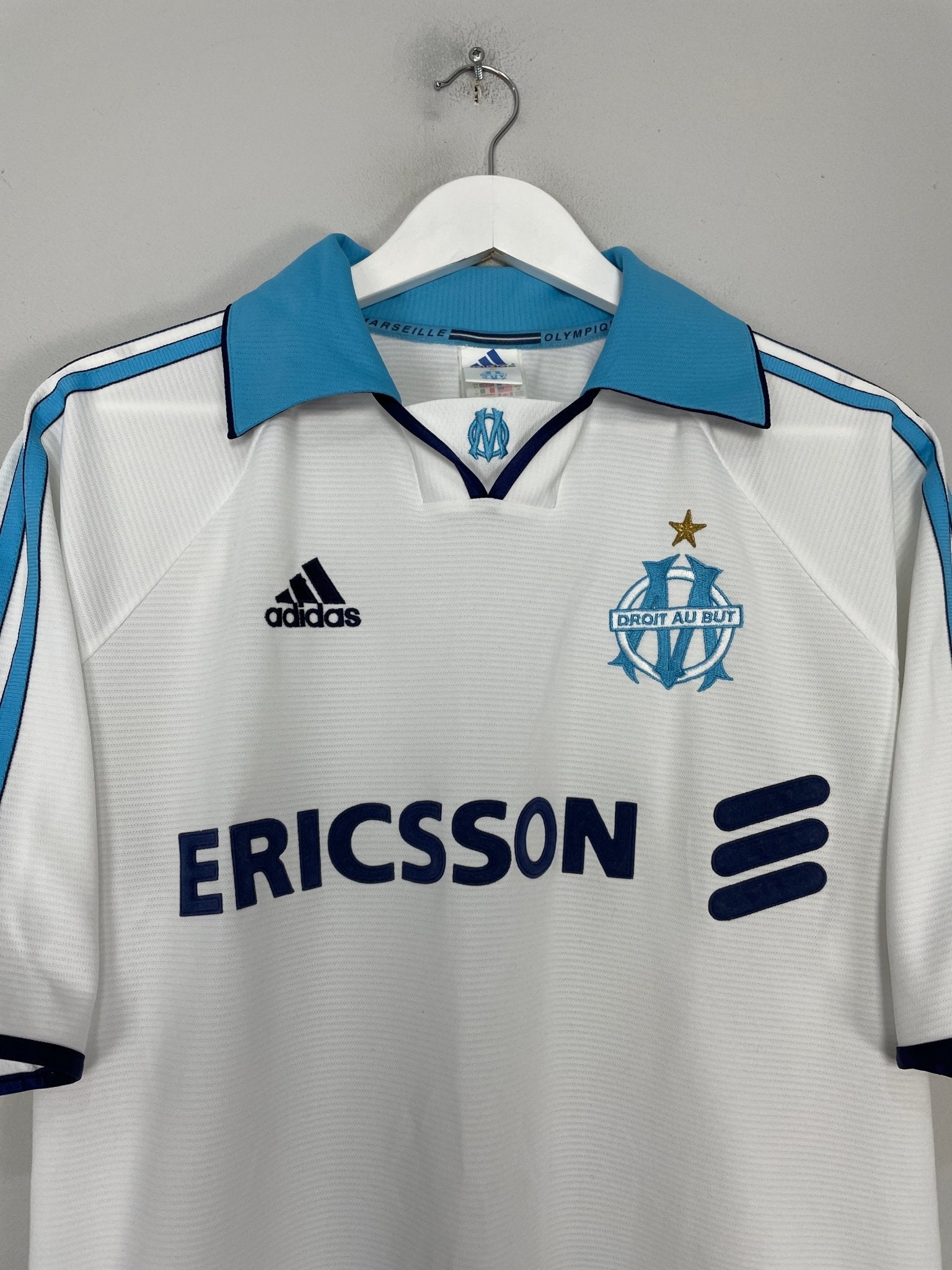 Shop 1999/00 MARSEILLE HOME SHIRT (M) ADIDAS, classic football shirts, vintage football shirts & retro soccer jerseys at Cult Kits