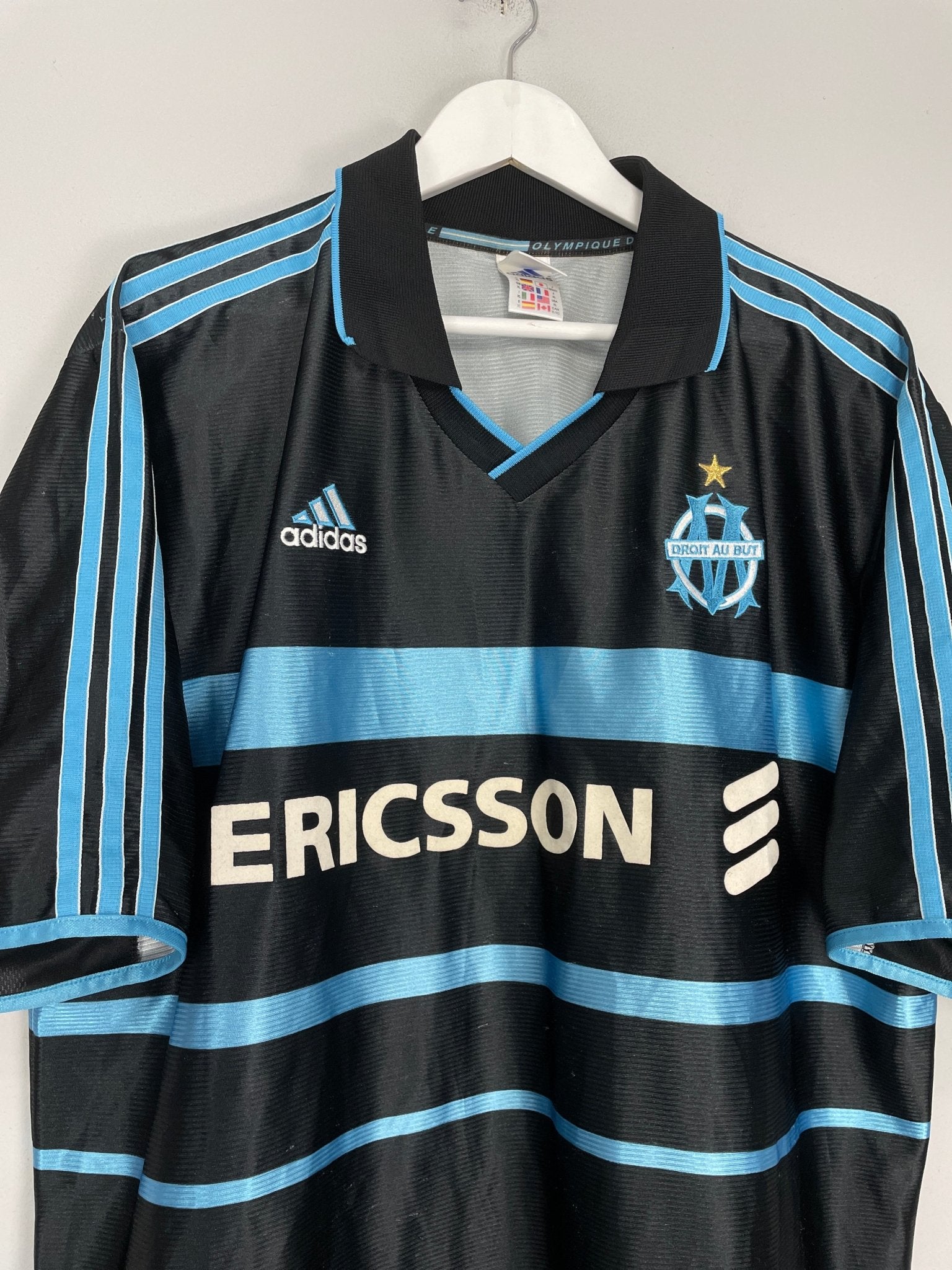 Shop 1999/00 MARSEILLE THIRD SHIRT (XL) ADIDAS, classic football shirts, vintage football shirts & retro soccer jerseys at Cult Kits
