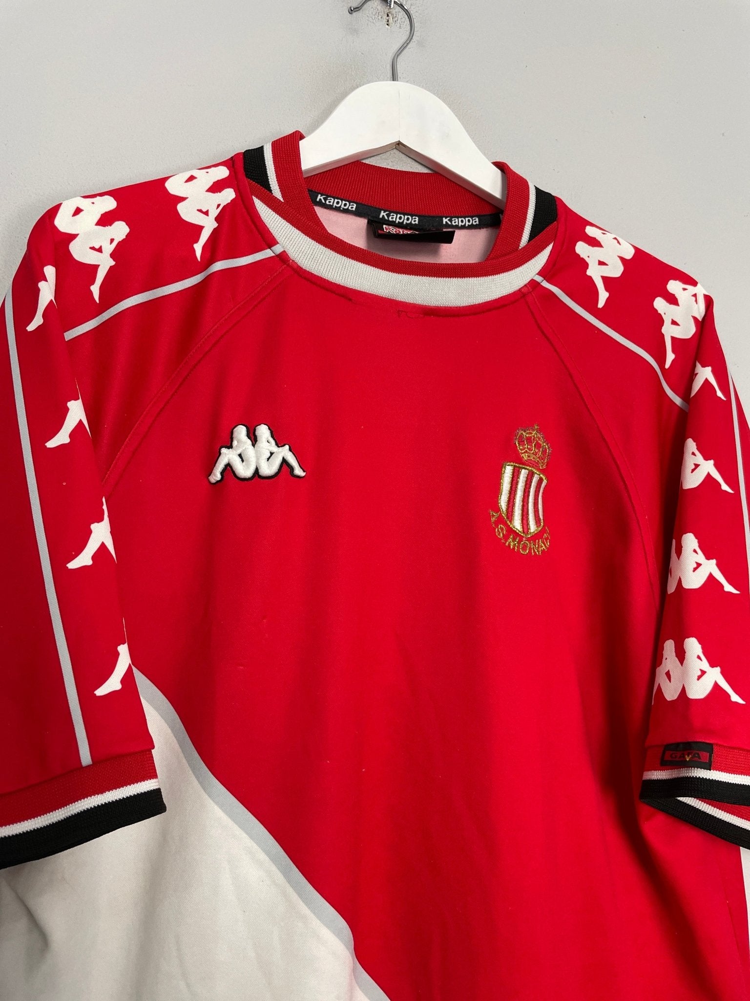 Shop 1999/00 MONACO HOME SHIRT (XL) KAPPA, classic football shirts, vintage football shirts & retro soccer jerseys at Cult Kits