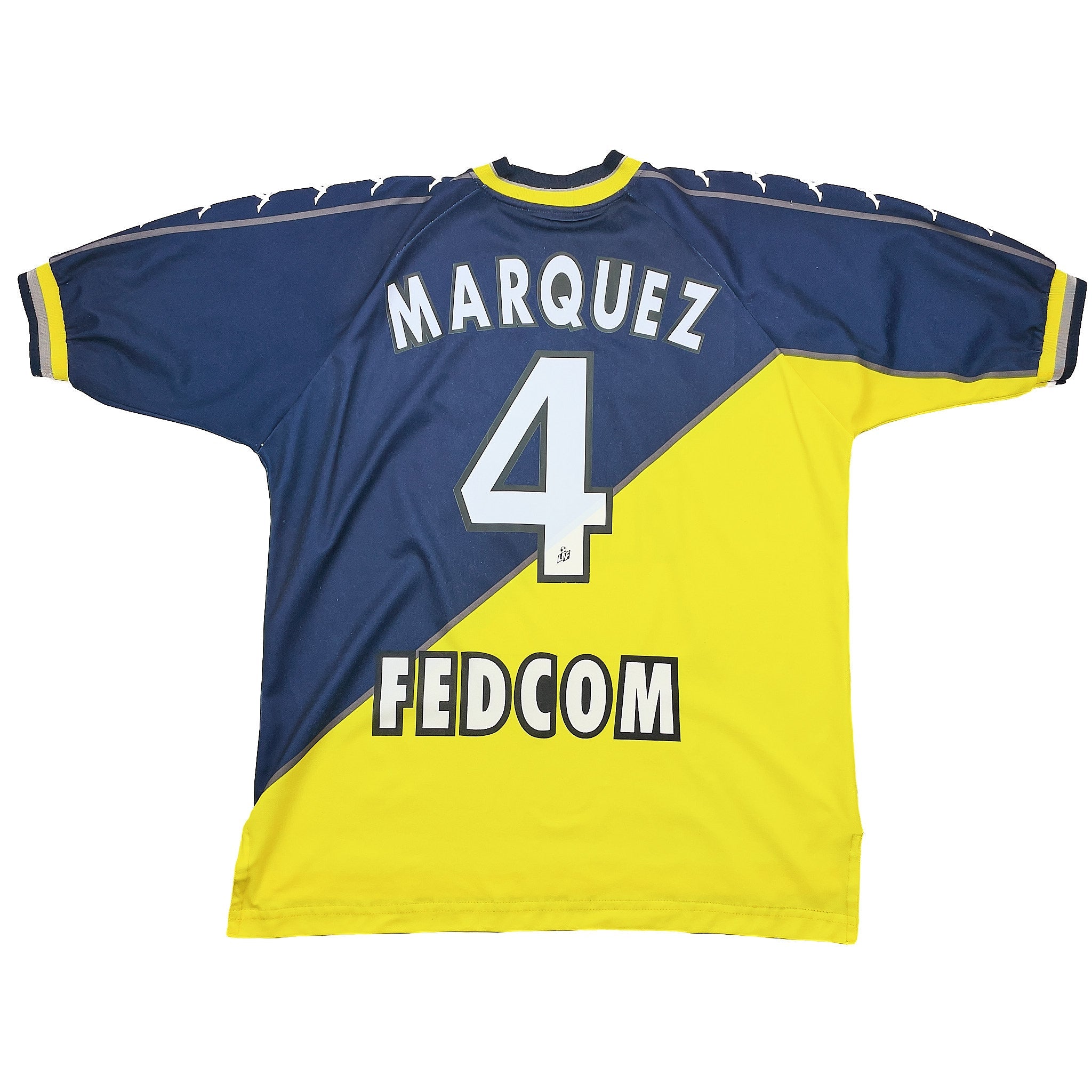 Buy 1999/00 Monaco Marquez 4 Away Shirt (L) Kappa ~ Free worldwide shipping available ~ Authentic Vintage Football Shirts from Cult Kits