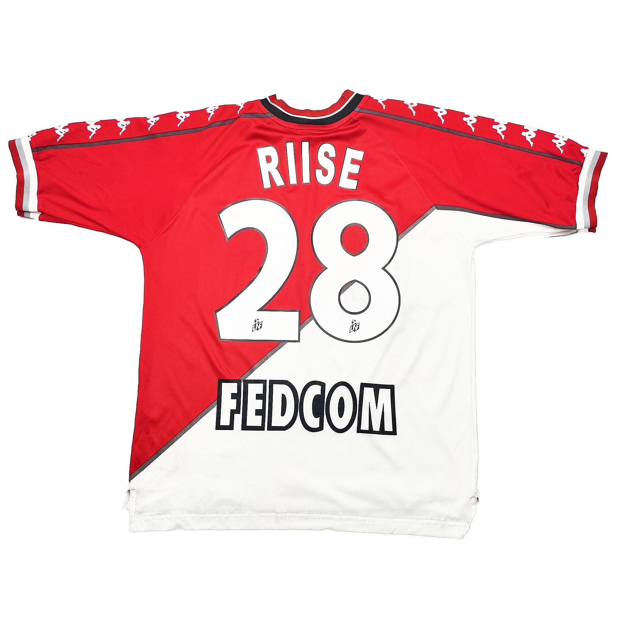Buy 1999/00 Monaco Riise 28 Home Shirt (L) Kappa ~ Free worldwide shipping available ~ Authentic Vintage Football Shirts from Cult Kits