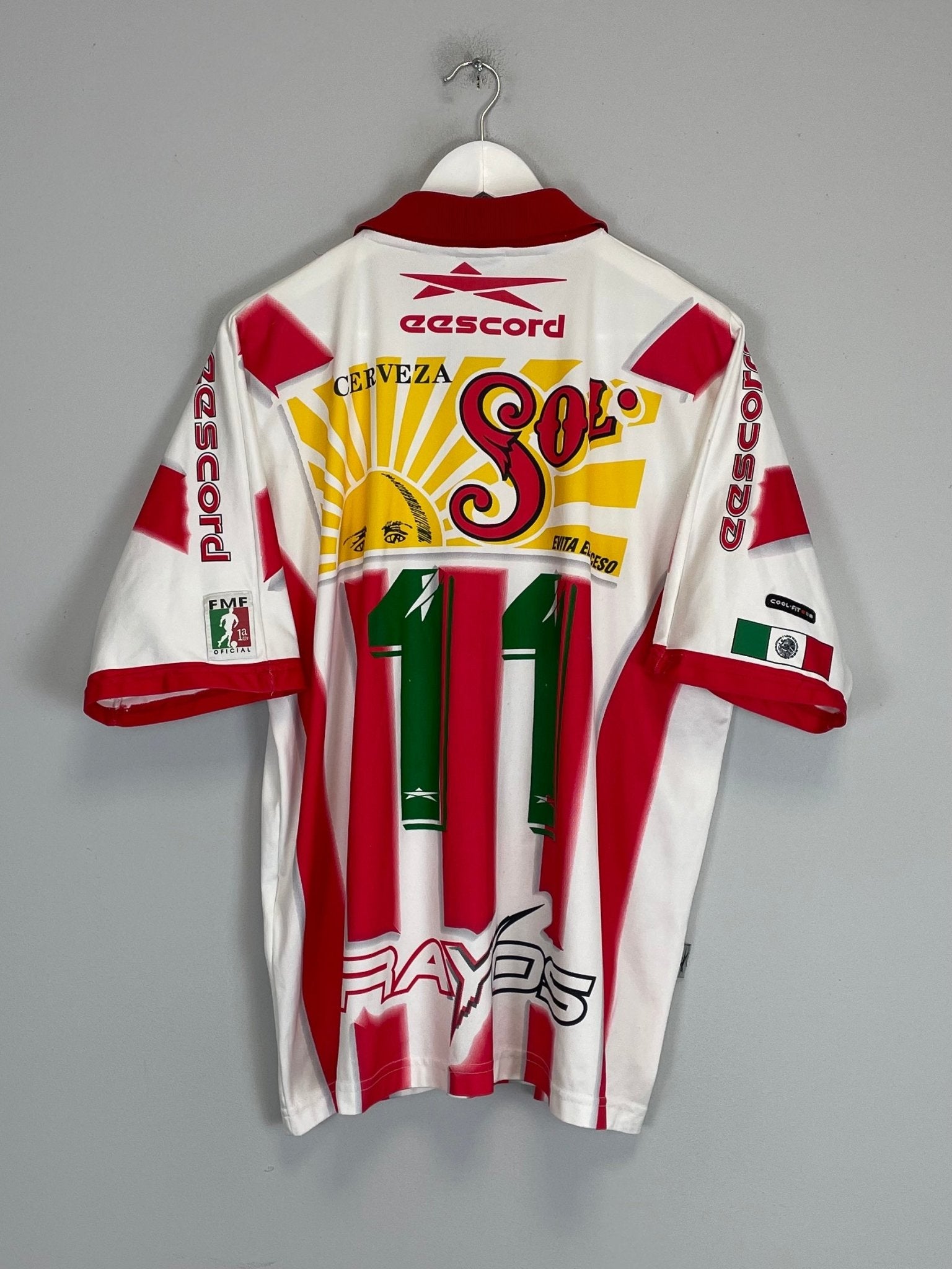 Shop 1999/00 NECAXA #11 HOME SHIRT (L) EESCORD, classic football shirts, vintage football shirts & retro soccer jerseys at Cult Kits
