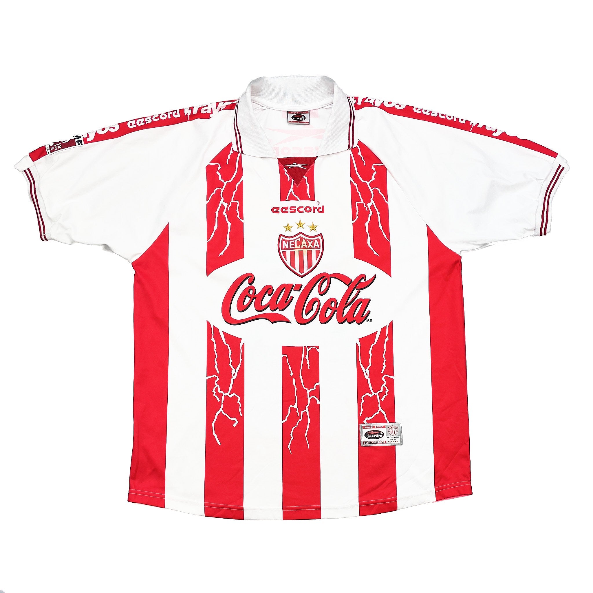 Buy 1999/00 NECAXA 15 HOME SHIRT (L) EESCORD ~ Free worldwide shipping available ~ Authentic Vintage Football Shirts from Cult Kits