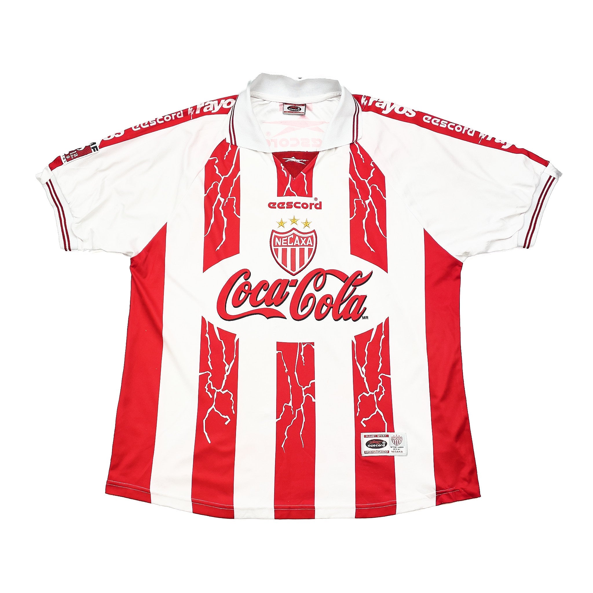 Buy 1999/00 Necaxa 3 Home Shirt (XL) Eescord ~ Free worldwide shipping available ~ Authentic Vintage Football Shirts from Cult Kits