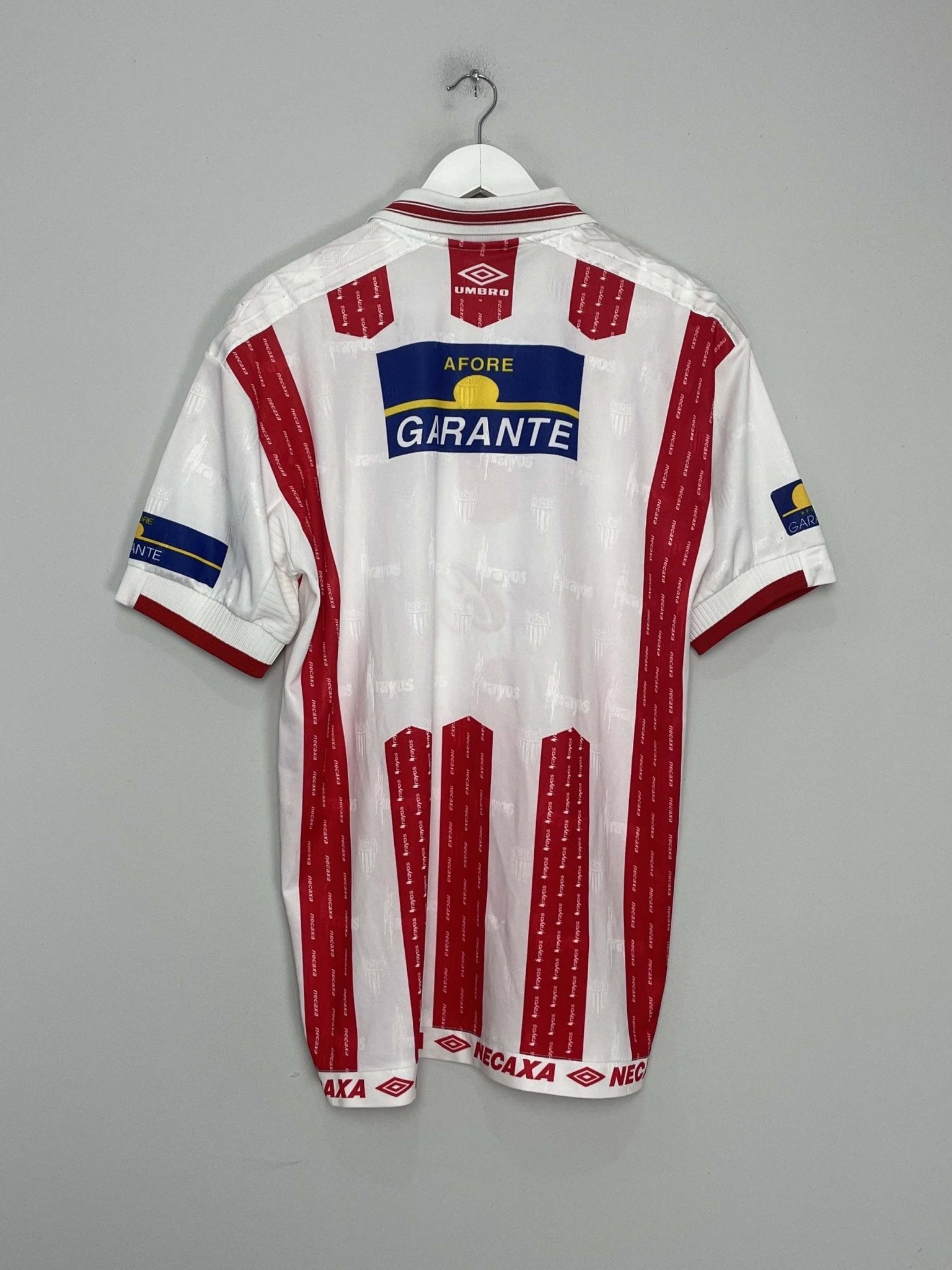 Shop 1999/00 NECAXA HOME SHIRT (XL) UMBRO, classic football shirts, vintage football shirts & retro soccer jerseys at Cult Kits
