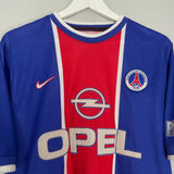 Shop 1999/00 PSG HOME SHIRT (M) NIKE, classic football shirts, vintage football shirts & retro soccer jerseys at Cult Kits