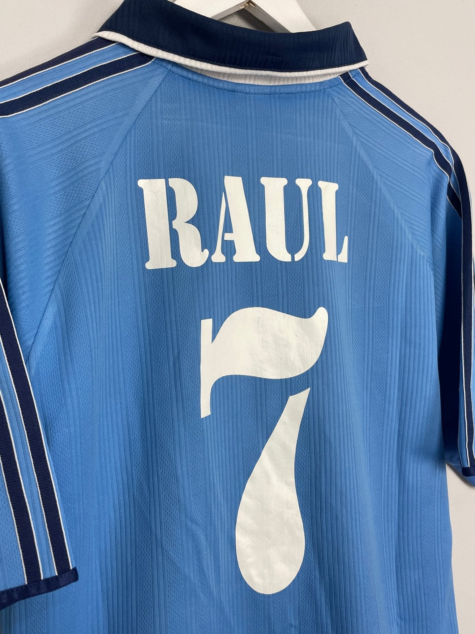 Shop 1999/00 REAL MADRID RAUL #7 AWAY SHIRT (M) ADIDAS, classic football shirts, vintage football shirts & retro soccer jerseys at Cult Kits