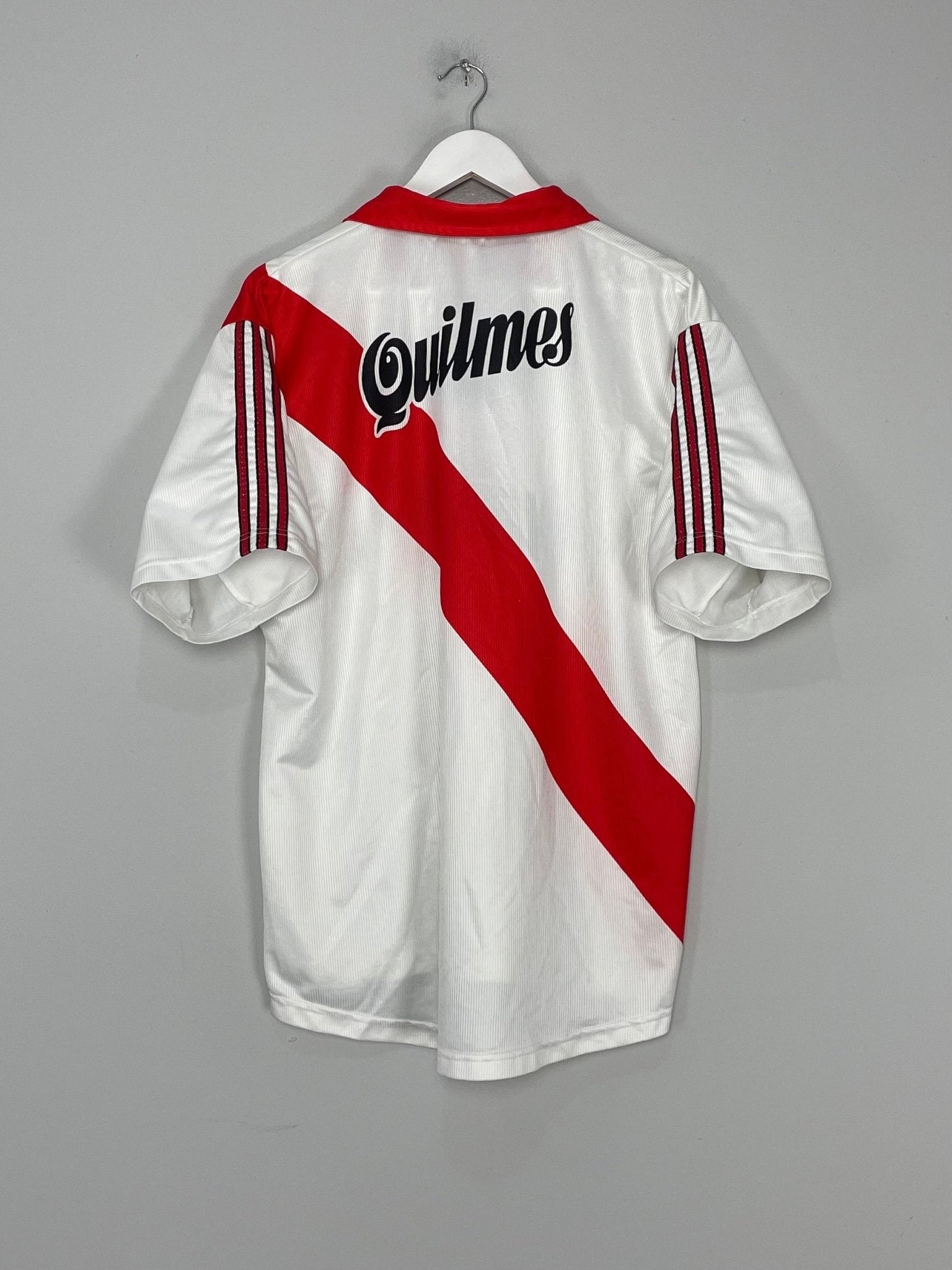Shop 1999/00 RIVER PLATE HOME SHIRT (L) ADIDAS, classic football shirts, vintage football shirts & retro soccer jerseys at Cult Kits
