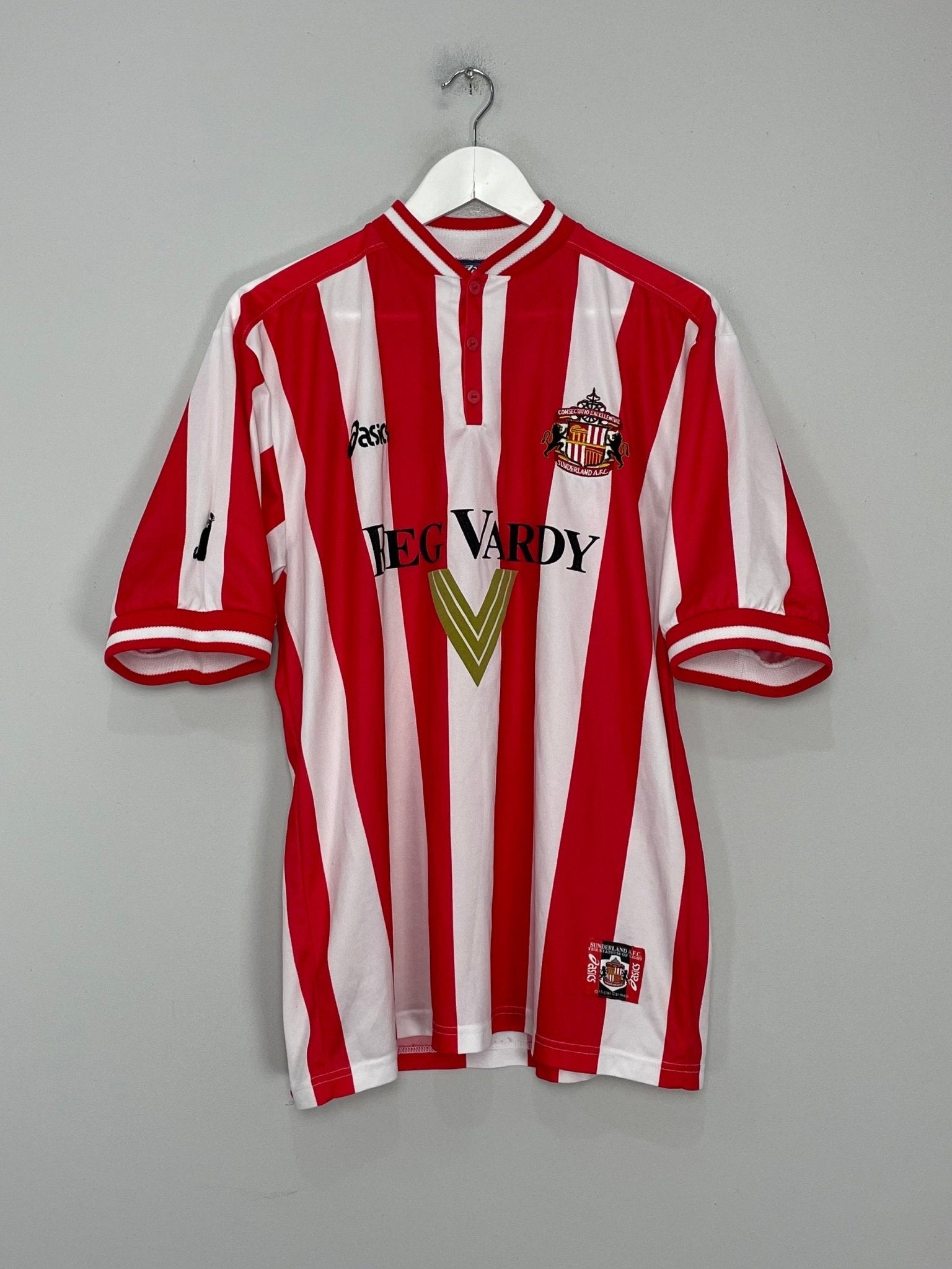 Shop 1999/00 SUNDERLAND HOME SHIRT (L) ASICS, classic football shirts, vintage football shirts & retro soccer jerseys at Cult Kits