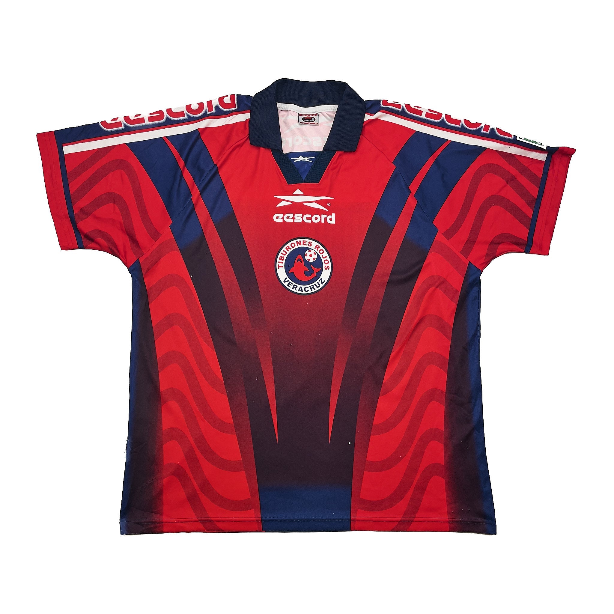 Buy 1999/00 Tiburnoes Veracruz Home Shirt (XL) Eescord ~ Free worldwide shipping available ~ Authentic Vintage Football Shirts from Cult Kits