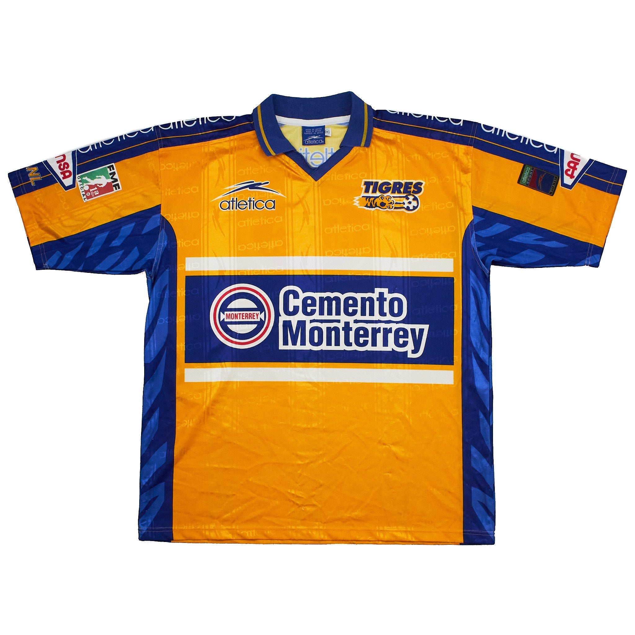 Buy 1999/00 Tigres UANL Home Shirt (L) Atletica ~ Free worldwide shipping ~ Authentic Vintage Football Shirts from Cult Kits