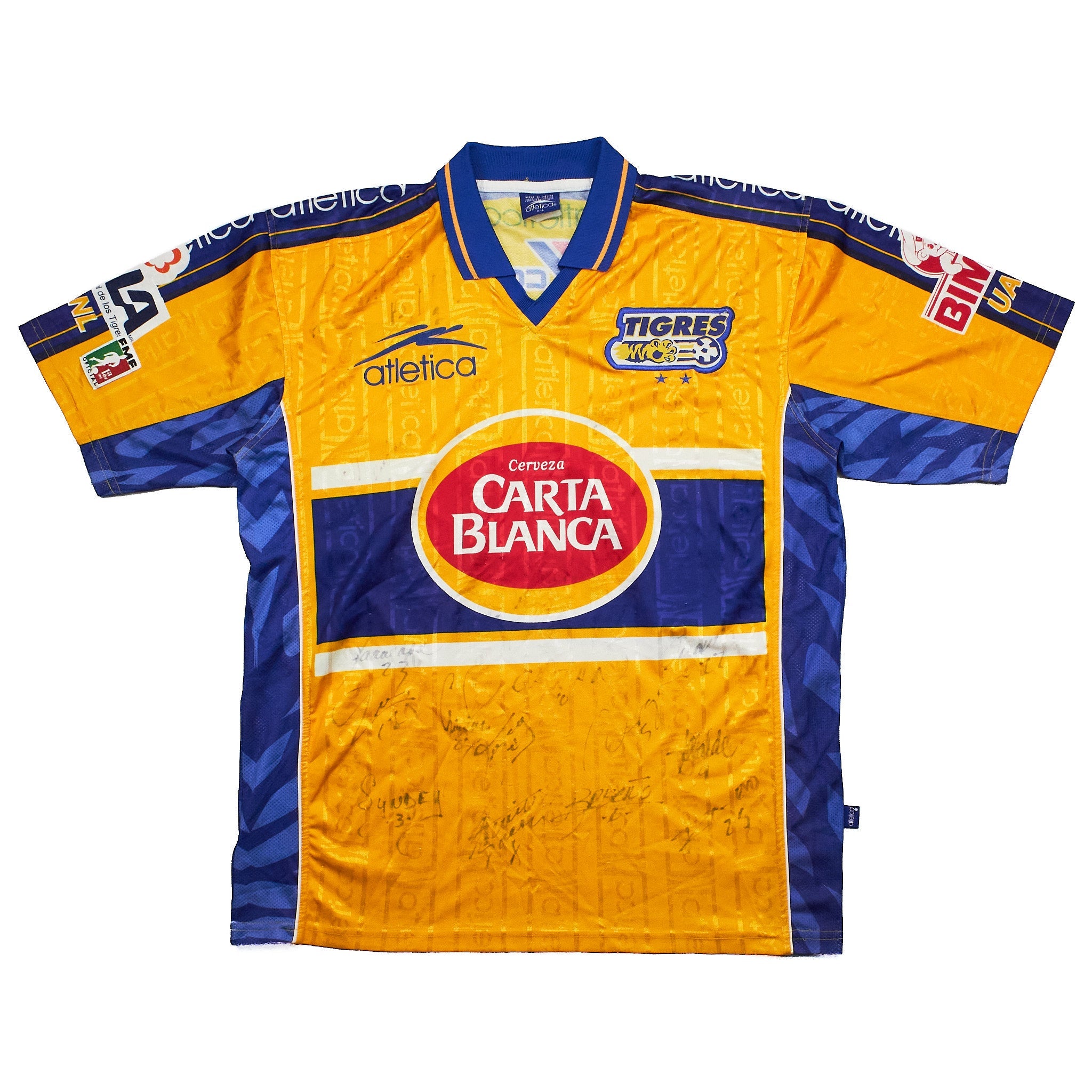 Buy 1999/00 Tigres UANL *Signed* Home Shirt (L) Atletica ~ Free worldwide shipping ~ Authentic Vintage Football Shirts from Cult Kits