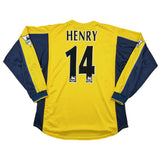 Buy 1999/01 ARSENAL HENRY 14 L/S AWAY SHIRT (L) NIKE ~ Free worldwide shipping available ~ Authentic Vintage Football Shirts from Cult Kits
