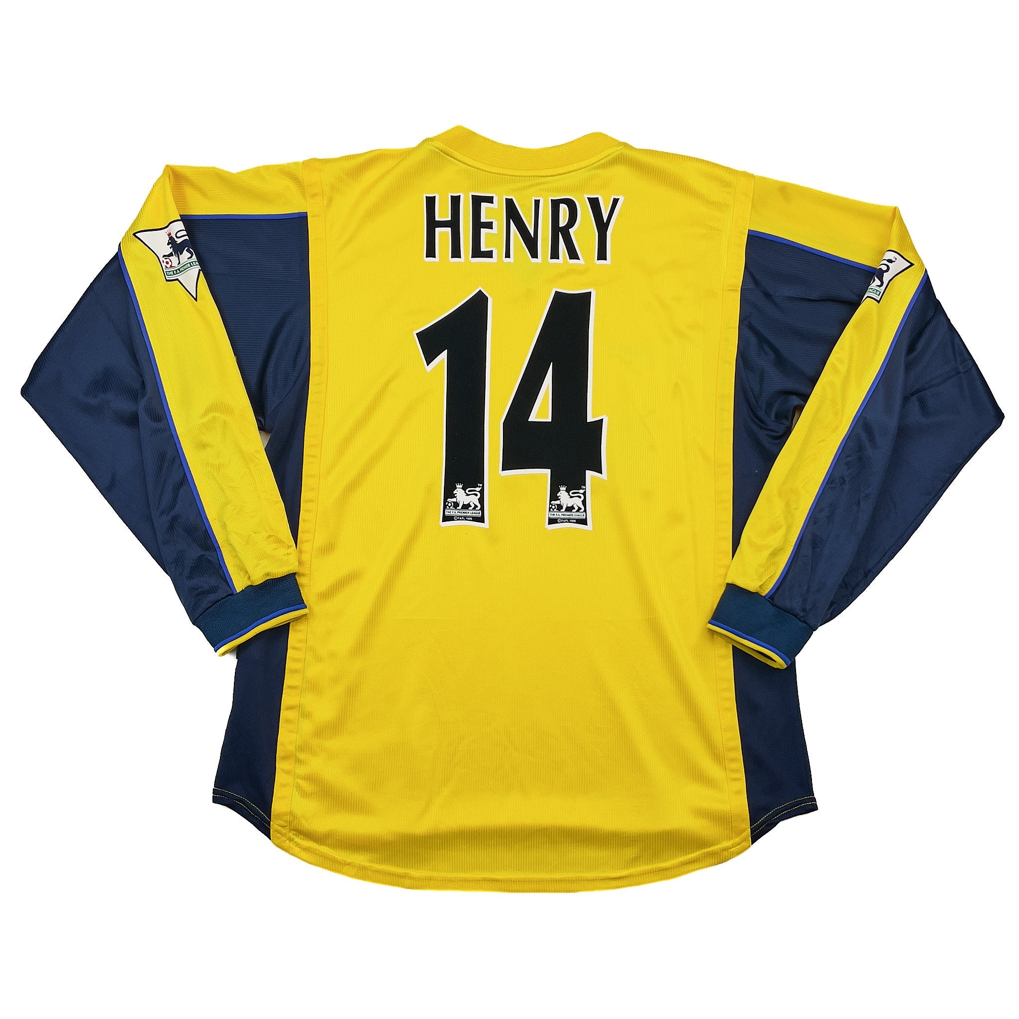 Buy 1999/01 ARSENAL HENRY 14 L/S AWAY SHIRT (L) NIKE ~ Free worldwide shipping available ~ Authentic Vintage Football Shirts from Cult Kits