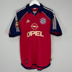Shop 1999/01 BAYERN MUNICH SANTA CRUZ #24 HOME SHIRT (M) ADIDAS, classic football shirts, vintage football shirts & retro soccer jerseys at Cult Kits