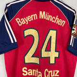 Shop 1999/01 BAYERN MUNICH SANTA CRUZ #24 HOME SHIRT (M) ADIDAS, classic football shirts, vintage football shirts & retro soccer jerseys at Cult Kits