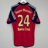 Shop 1999/01 BAYERN MUNICH SANTA CRUZ #24 HOME SHIRT (M) ADIDAS, classic football shirts, vintage football shirts & retro soccer jerseys at Cult Kits