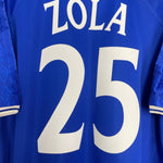 Shop 1999/01 CHELSEA ZOLA #25 HOME SHIRT (XL) UMBRO, classic football shirts, vintage football shirts & retro soccer jerseys at Cult Kits