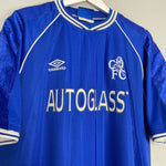 Shop 1999/01 CHELSEA ZOLA #25 HOME SHIRT (XL) UMBRO, classic football shirts, vintage football shirts & retro soccer jerseys at Cult Kits