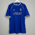 Shop 1999/01 CHELSEA ZOLA #25 HOME SHIRT (XL) UMBRO, classic football shirts, vintage football shirts & retro soccer jerseys at Cult Kits