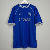 Shop 1999/01 CHELSEA ZOLA #25 HOME SHIRT (XL) UMBRO, classic football shirts, vintage football shirts & retro soccer jerseys at Cult Kits