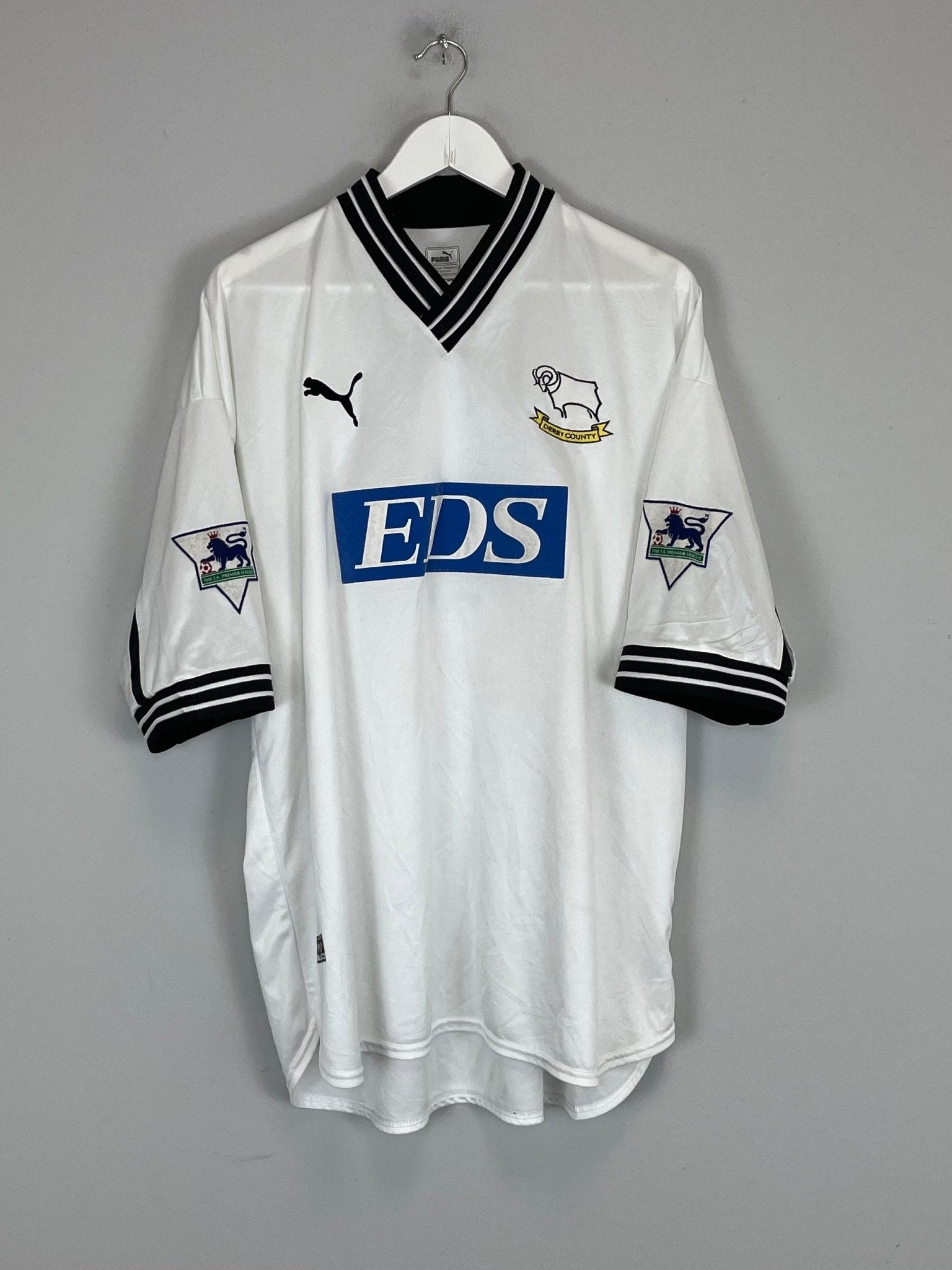 Shop 1999/01 DERBY COUNTY #25 HOME SHIRT (XL) PUMA, classic football shirts, vintage football shirts & retro soccer jerseys at Cult Kits