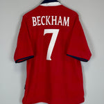 Shop 1999/01 ENGLAND BECKHAM #7 AWAY SHIRT (L) UMBRO, classic football shirts, vintage football shirts & retro soccer jerseys at Cult Kits