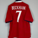 Shop 1999/01 ENGLAND BECKHAM #7 AWAY SHIRT (L) UMBRO, classic football shirts, vintage football shirts & retro soccer jerseys at Cult Kits