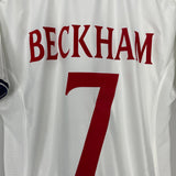 Shop 1999/01 ENGLAND BECKHAM #7 HOME SHIRT (M) UMBRO, classic football shirts, vintage football shirts & retro soccer jerseys at Cult Kits