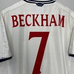 Shop 1999/01 ENGLAND BECKHAM #7 HOME SHIRT (XL) UMBRO, classic football shirts, vintage football shirts & retro soccer jerseys at Cult Kits