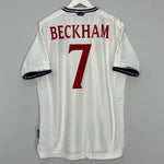 Shop 1999/01 ENGLAND BECKHAM #7 HOME SHIRT (XL) UMBRO, classic football shirts, vintage football shirts & retro soccer jerseys at Cult Kits