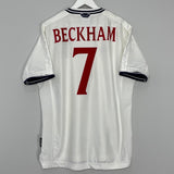 Shop 1999/01 ENGLAND BECKHAM #7 HOME SHIRT (XL) UMBRO, classic football shirts, vintage football shirts & retro soccer jerseys at Cult Kits