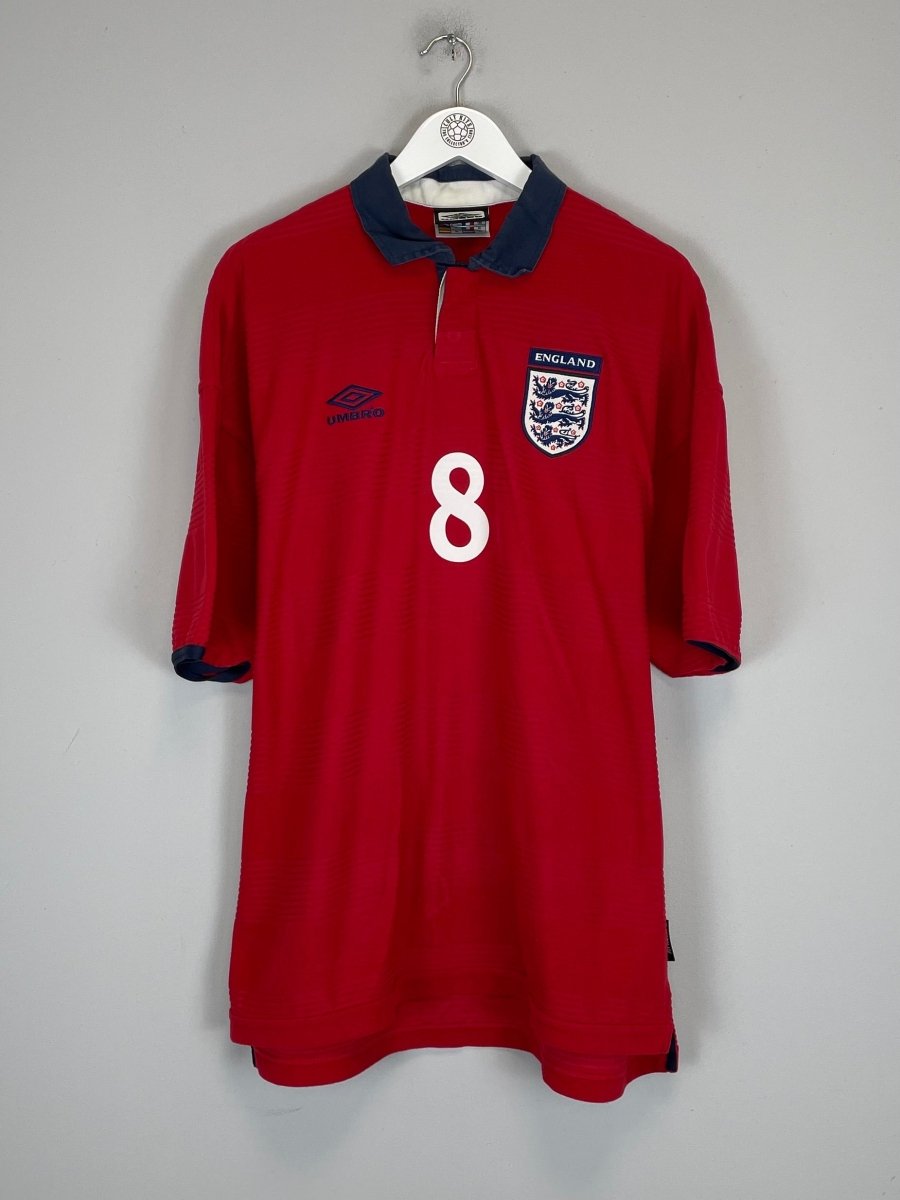 1999/01 ENGLAND SCHOLES 18 AWAY SHIRT (XL) UMBRO - Cult Kits - XL - Buy Vintage Football Shirts, Authentic Retro Football Shirts For Sale, Classic Football Shirts & Soccer Jersey