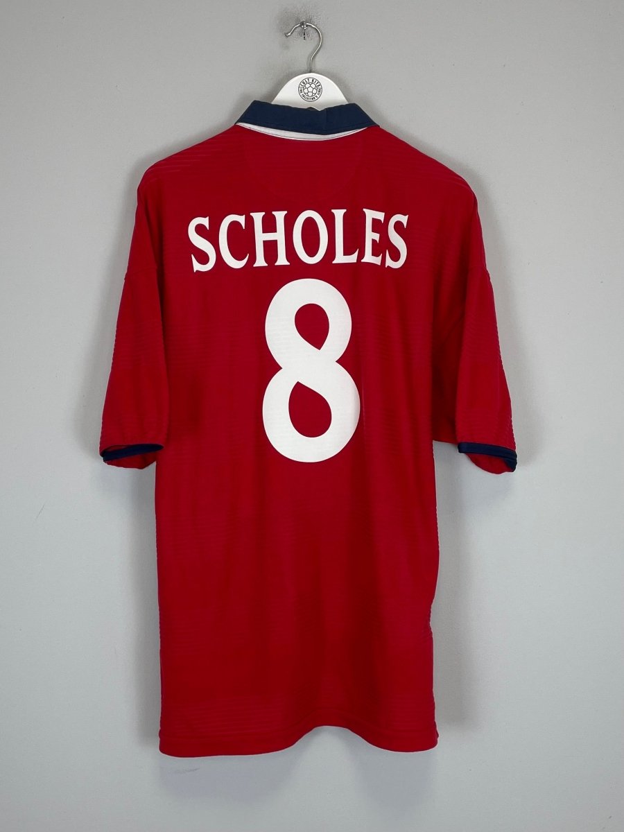 1999/01 ENGLAND SCHOLES 18 AWAY SHIRT (XL) UMBRO - Cult Kits - XL - Buy Vintage Football Shirts, Authentic Retro Football Shirts For Sale, Classic Football Shirts & Soccer Jersey